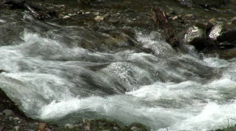 Moutain' river close up Stock Footage 114134
