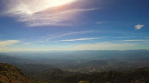 Moutain view timelapse. Doi Inthanon, Chiang Mai, Thailand Stock Footage 89604732