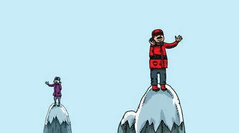 Moutaintop Conversation Stock Footage 12169369