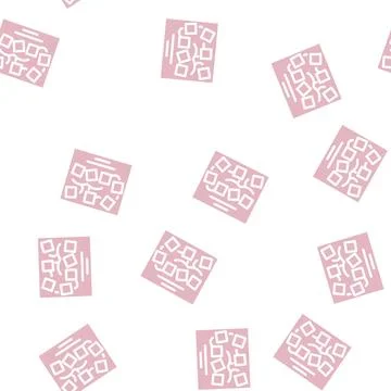 Moutboard with plan glyph vector seamless pattern 스톡 일러스트