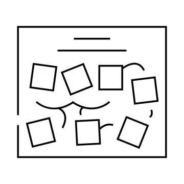 Moutboard with plan line icon vector illustration Stock Illustration