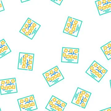 Moutboard with plan vector seamless pattern Illustrazione stock