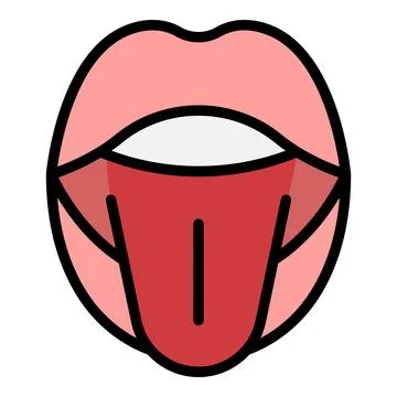 Mouth animation icon vector flat Illustration