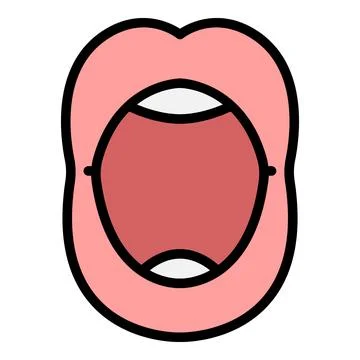 Mouth articulation icon vector flat Illustration