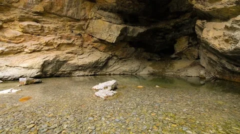 Mouth of Cavern Spring Stock Footage 49013265