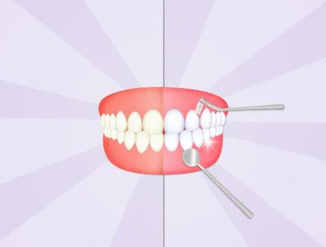 Mouth with clean teeth Stock Illustration