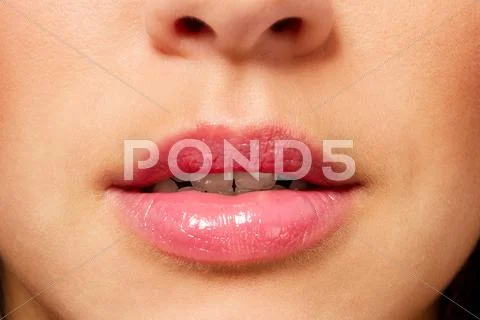 Mouth closeup Stock Photos