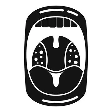 Mouth disease icon simple vector. Bacterial anatomy Stock Illustration