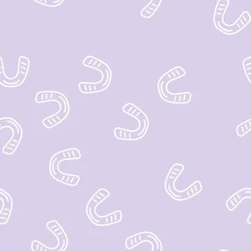 Mouth guard line vector seamless pattern Stock Illustration