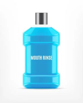 Mouth rinse bottle Illustrazione stock
