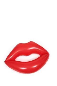 Mouth-shaped floaty on a white background Stock-Fotos