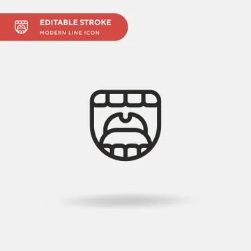 Mouth Simple vector icon. Illustration symbol design template for web mobile  Stock Illustration