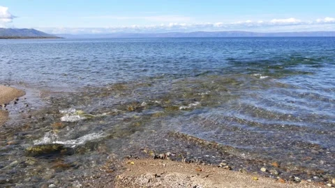 The mouth of a small stream Stock Footage 334590051