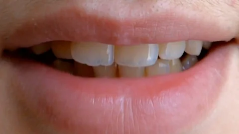 Mouth talk lips teeth the language Stock Footage 93735555
