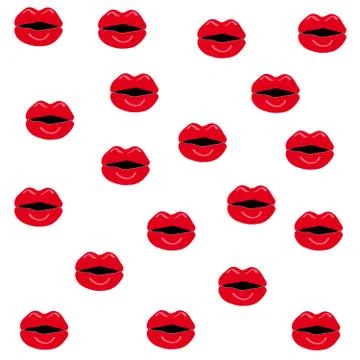 Mouth on white background Stock Illustration