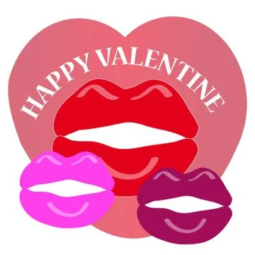 Mouth on white background Stock Illustration