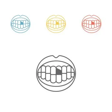 Mouth without teeth Illustrazione stock