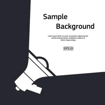 Mouthpiece with frame text Stock Illustration