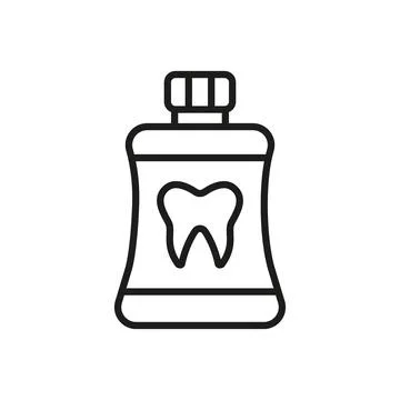 Mouthwash bathroom icon vector basic design simple and modern Illustrazione stock
