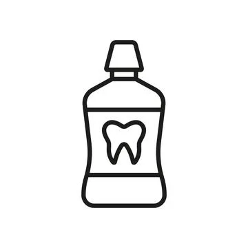 Mouthwash bathroom icon vector basic design simple and modern 스톡 일러스트