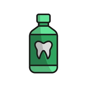 Mouthwash bathroom icon vector basic design simple and modern Stock Illustration