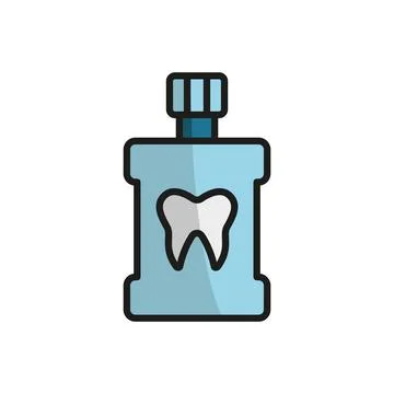 Mouthwash bathroom icon vector basic design simple and modern Stock Illustration