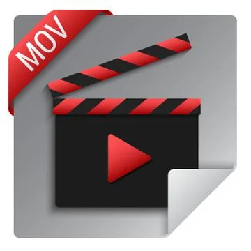 Mov file icon Stock Illustration