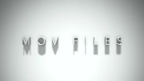 Mov files 3D title animation with shadows on a white background Stock Footage 297801962
