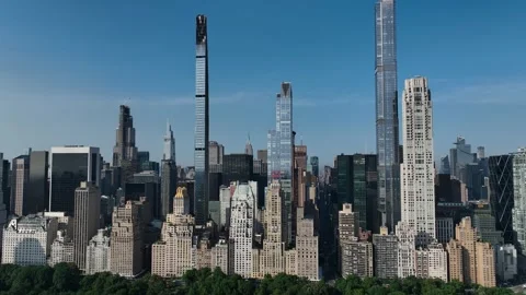 [MOV] Over Central Park Toward West 57th Street Vídeo Stock 344714402