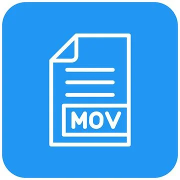 MOV Vector Icon Design Illustration Stock Illustration