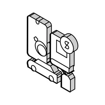 Movable assets isometric icon vector illustration Stockillustratie