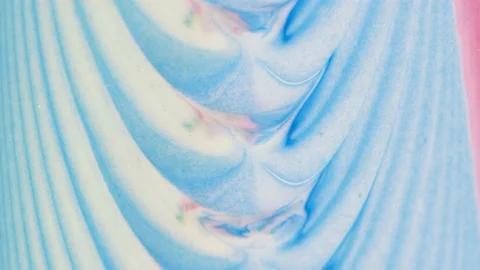 Movable blue-red background with an ornamental pattern. Fluid art of paint. With Stock Footage 219963036