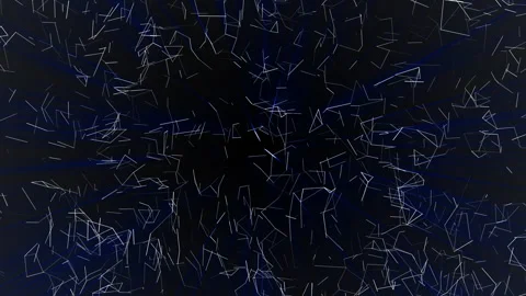 Movable interlaces of broken lines on a blue background 1 Stock Footage 291759032