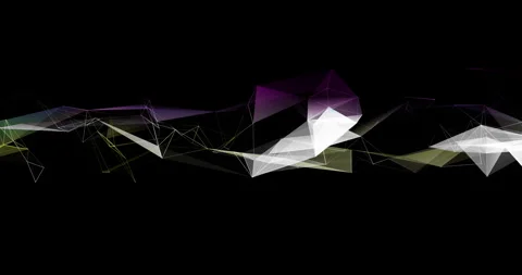 Movable interlaces of lines, dots and triangular faces 1 Stock Footage 306877109