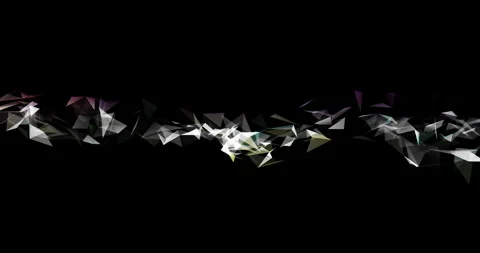 Movable interlaces of lines, dots and triangular faces 2 Stock Footage 306877136