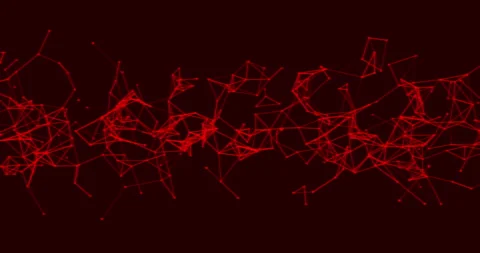 Movable interlacing of colored dots and lines 3 Stock Footage 305936326