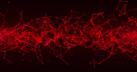 Movable interlacing of colored dots and lines 1 Stock Footage 305936357