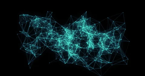 Movable interlacing of dots and lines, looping seamless animation 3 Stock Footage 307157193