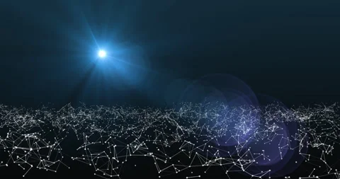 Movable interlacing of dots and lines, looping seamless animation Stock Footage 307157293