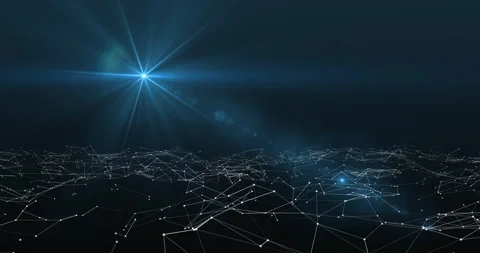 Movable interlacing of dots and lines 131 Stock Footage 307619521