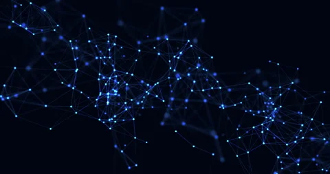 Movable interlacing of dots and lines 142 Stock Footage 307619779