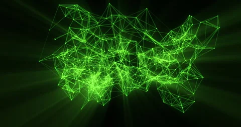 Movable interlacing of dots and lines 151 Stock Footage 307620093