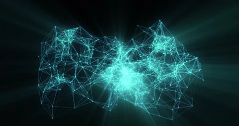 Movable interlacing of dots and lines 162 Stock Footage 307620348