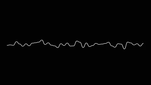 Movable linear equalizer, linear, wave, on a black background, active movement Stock Footage 226354298