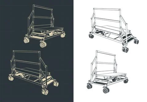 Movable platform illustrations Stock Illustration
