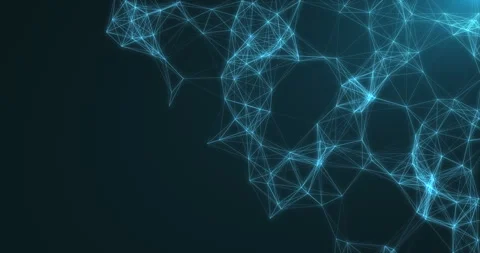 Movable plexuses of blue dots connected by lines on a blue Stock Footage 243180528