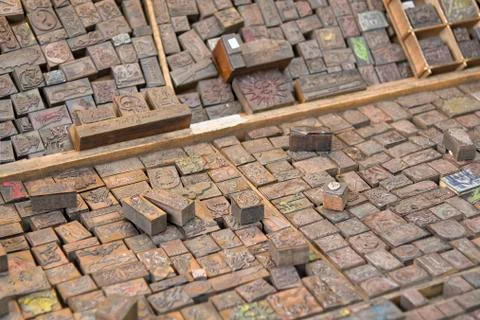 Movable Print Characters Foto stock