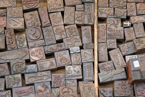 Movable Print Characters 写真素材