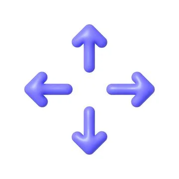 Move 3d icon mouse vector. Pointer cursor. Computer mouse click cursor. Vector Illustrazione stock