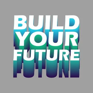 Move Ahead Motivational 3D Text Graphic Stock Illustration